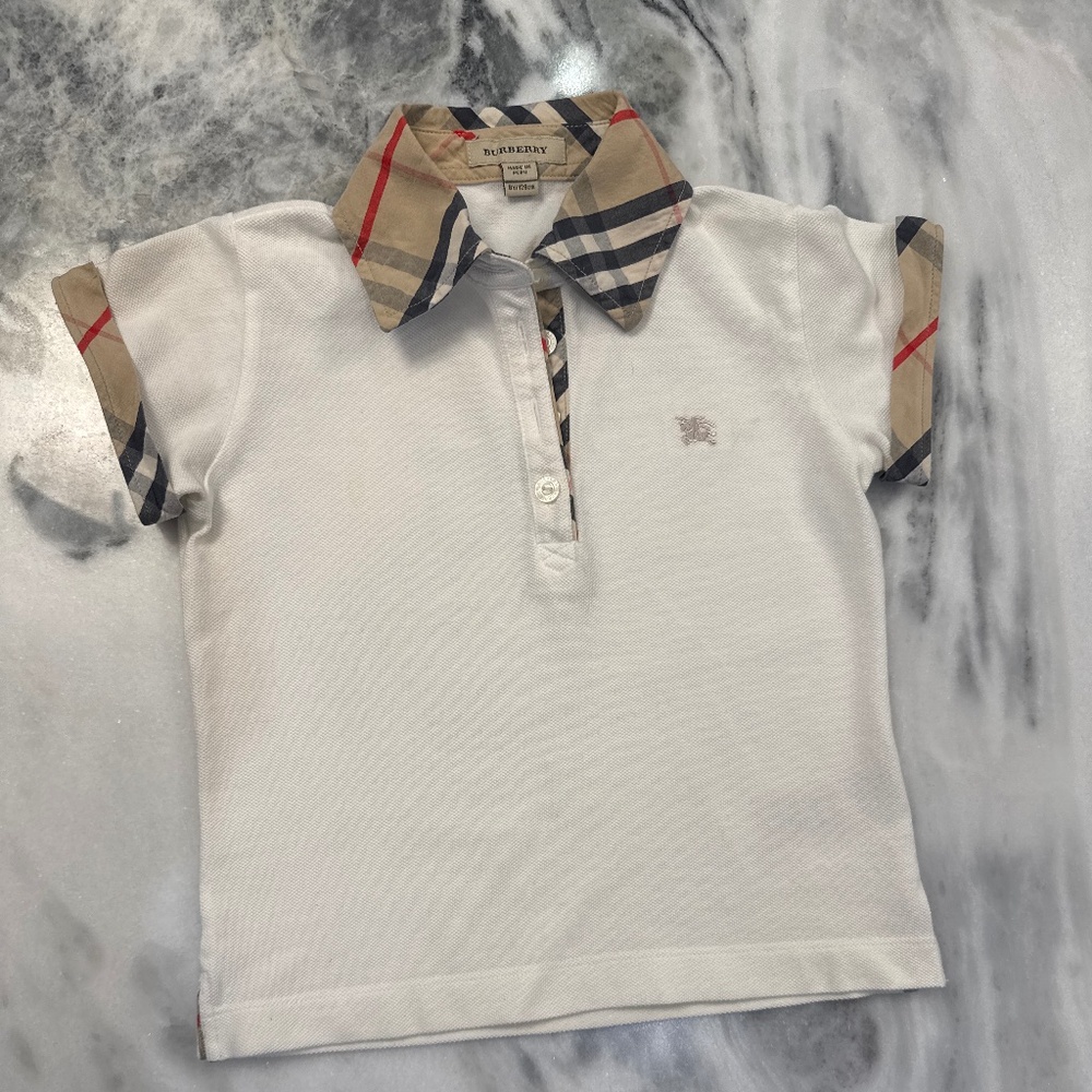 Burberry vintage girls polo shirt